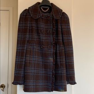Juicy Couture plaid coat Small